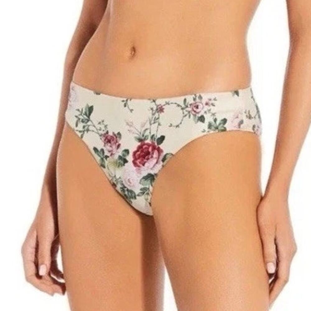 Antonio Melani x Style Bungalow Bikini Bottom Mira Flores Garden Cream XL NWT